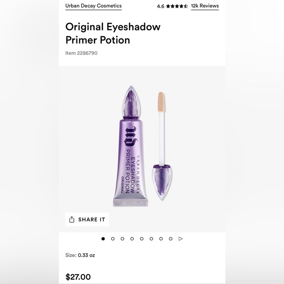 Urban Decay Original Potion Eye Shadow Primer (New) - Picture 8 of 8